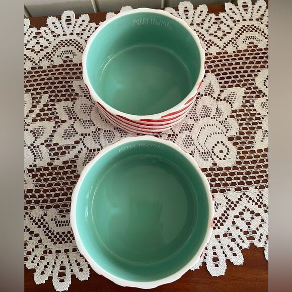 Rae Dunn Merry Pawmas Bowls-Set of 2 - Picture 2 of 5